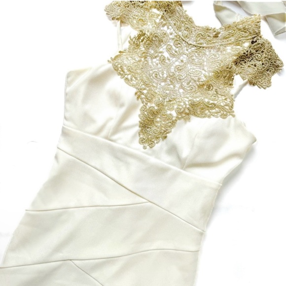 Windsor gold/ ivory bandage dress ❤️ - Picture 2 of 6